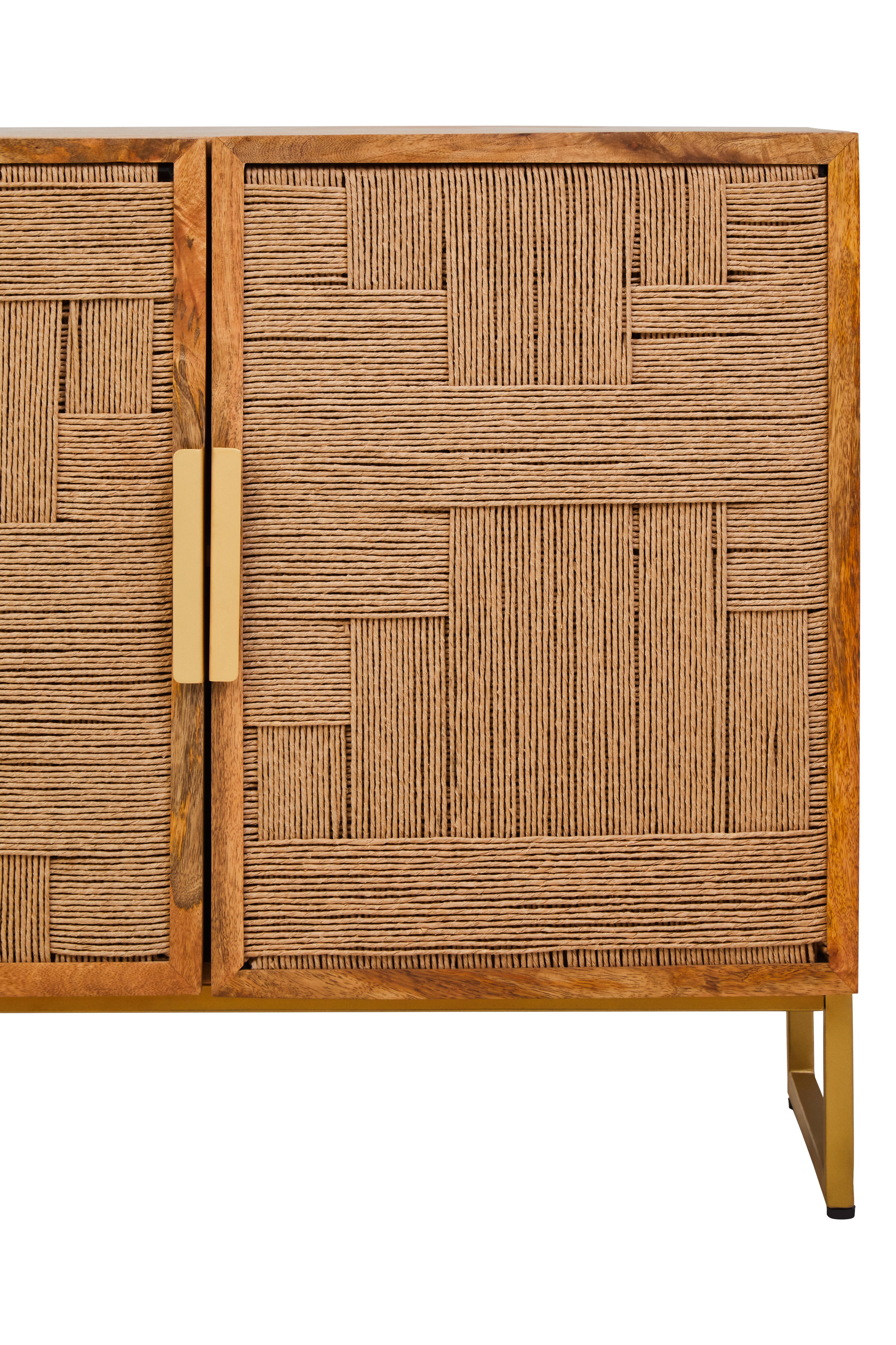 Santana Natural Mango Wood & Rope Detail Sideboard